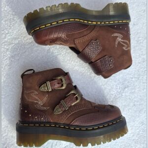 Dr. Martens Devon Gothic Americana Western Platform Boots - Size 9/41